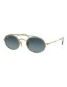 Ray Ban Rb3847n 91233m Oval Double Bridge Azul Degradado | Sunnies.uno