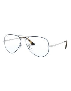 Ray Ban Oftalmico Rb6489 2970 Aviator Plateado Azul Original | Sunn...
