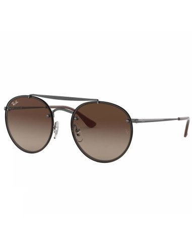 Ray Ban Rb3614n 9144/13 Round Double Bridge Blaze Cafe Gris Ray Ban Rb3614n 9144/13 Round Double Bridge Blaze Cafe Gris