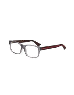 Gucci Gg0006O 008 Oftalmico Square Shape Gris transparente