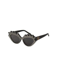 Gucci GG0781S 001 Eye Cat Hollywood Collection Negro Plata