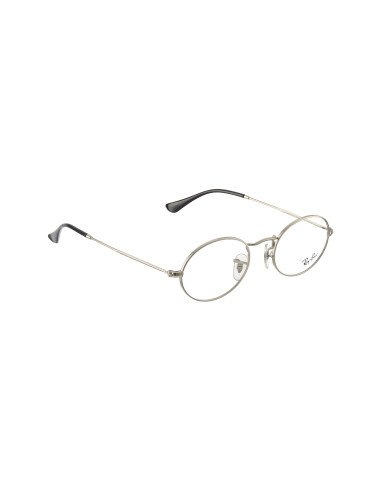 Ray Ban Oftalmico Rb3547v 2502 Oval Optics Plateado Gris | Sunnies.uno