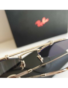 Ray Ban RB8147M 9165 Round Titanium Negro Polarizado Plata