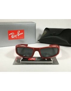 Ray Ban Rb4335 6487/87 Rectangular Acetato Rojo Negro