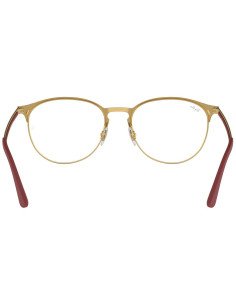 Ray Ban Oftalmico Rb6375v 2982 Round Metal Dorado Vino