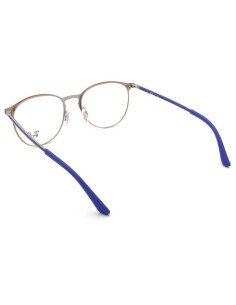 Ray Ban Oftalmico Rb6375v 3053 Round Metal Azul Dorado
