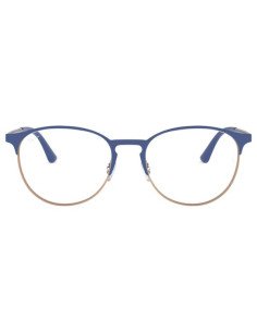 Ray Ban Oftalmico Rb6375v 3053 Round Metal Azul Dorado