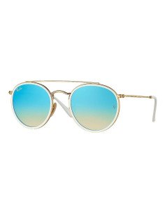 Ray Ban Rb3647n 001/4o Round Double Bridge Turquesa Dorado
