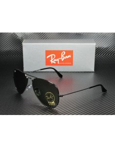 Ray Ban Rb3026 L2823 Aviator Negro G-15 Gota grande