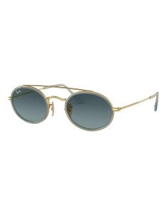 Ray Ban Rb3847n 91233m Oval Double Bridge Azul Degradado
