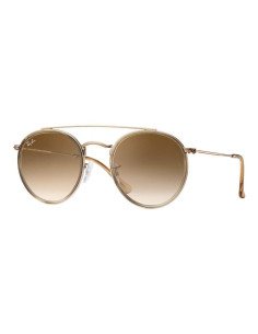 Ray Ban Rb3647n 907051 Round Double Bridge Cafe Degradado