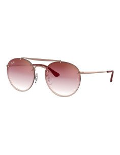 Ray Ban Rb3614n 91410t Round Double Bridge Blaze Rosa Dorado