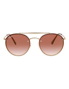 Ray Ban Rb3614n 91410t Round Double Bridge Blaze Rosa Dorado