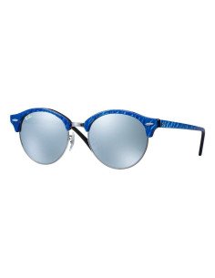 Ray Ban Rb4246 984/30 Clubround Plata Espejo Azul Original