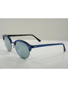 Ray Ban Rb4246 984/30 Clubround Plata Espejo Azul Original