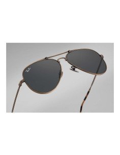 Ray Ban Rb8125 913757 Aviator Titanium Antique Gold Grey