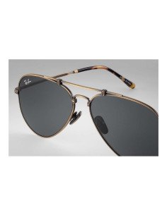 Ray Ban Rb8125 913757 Aviator Titanium Antique Gold Grey