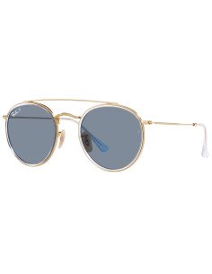 Ray Ban Rb3647n 001/02 Round Double Bridge Blue Polarized