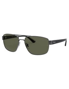 Ray Ban Rb3663 004/58 Square Shape Negro Gris Polarizado Original