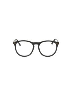 Gucci Gg0027O 001 Oftalmico Round Acetato Negro Dorado