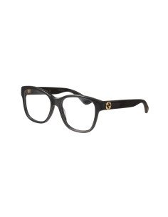 Gucci Gg0038o 001 Oftalmico Square Negro Dorado