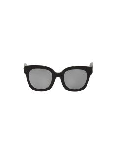Gucci Gg0208s 002 Square Oversized Negro Plata Espejo