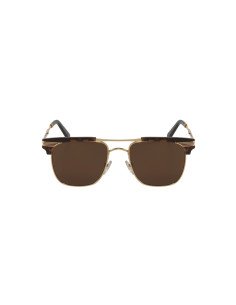 Gucci Gg0287s 003 Clubmaster Cafe Transparente Dorado Original