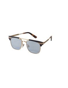 Gucci Gg0287s 006 Clubmaster Gris Transparente Dorado Original