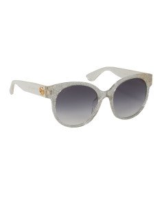 Gucci Gg0035s 007 Round Shape Transparente Brillante Gris degradado