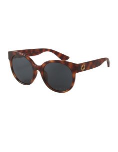 Gucci Gg0035s 011 Round Shape Cafe Carey Gris Original Acetato