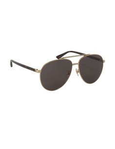 Gucci Gg0043SA 002 Aviator Metal Shape Cafe Dorado Original