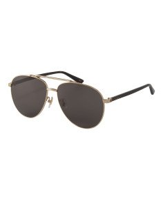 Gucci Gg0043SA 002 Aviator Metal Shape Cafe Dorado Original