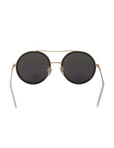 Gucci Gg0061s 014 Round Double Bridge Negro Espejo dorado