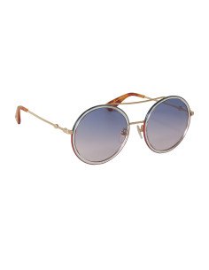 Gucci Gg0061s 023 Round Double Bridge Azul Vino Degradado Dorado