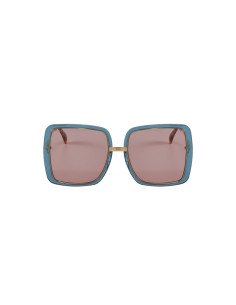 Gucci Gg0903s 004 Square Shape Oversized Azul transparente Rosa