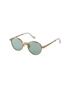 Gucci Gg0872s 002 Round Metal Dorado Verde Original