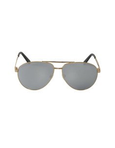 Gucci Gg0137s 002 Aviador Plata Espejo Dorado Original Gota