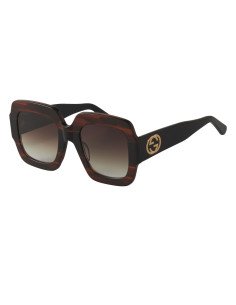 Gucci Gg0178s 004 Oversized Square Cafe Negro Degradado original