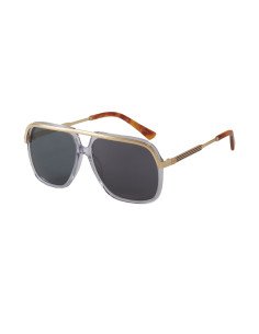 Gucci Gg0200S 004 Aviator Square Metal Gris Dorado
