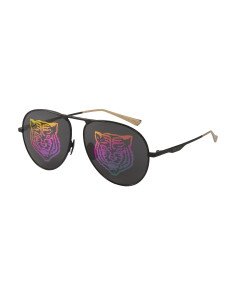 Gucci Gg0334s 002 Aviator Metal Negro Espejo Original