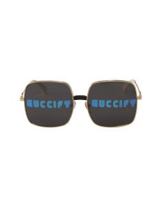 Gucci Gg0414S 002 Square Metal Negro Dorado