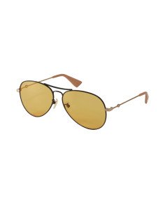 Gucci Gg0515s 003 Aviator Sunglasses Ambar Transparente Negro
