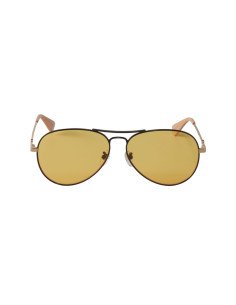 Gucci Gg0515s 003 Aviator Sunglasses Ambar Transparente Negro