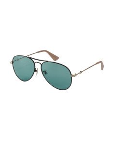 Gucci Gg0515s 005 Aviator Sunglasses Verde Transparente Negr