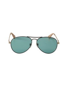 Gucci Gg0515s 005 Aviator Sunglasses Verde Transparente Negr