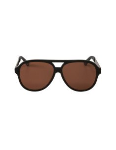 Gucci Gg0688S 005 Aviator Metal Cafe Amarillo Negro