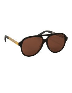 Gucci Gg0688S 005 Aviator Metal Cafe Amarillo Negro