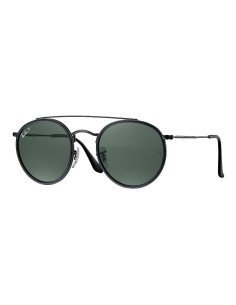 Ray Ban Rb3647n 002/58 Round Double Bridge Negro Polarizado