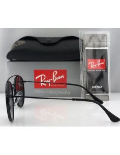 Ray Ban Rb3647n 002/58 Round Double Bridge Negro Polarizado