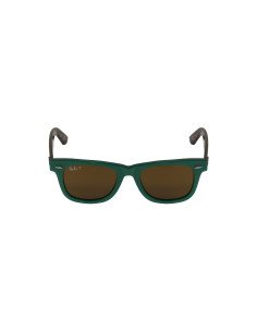 Ray Ban Rb2140 1240N9 Wayfarer Verde Cafe Carey Polarizado